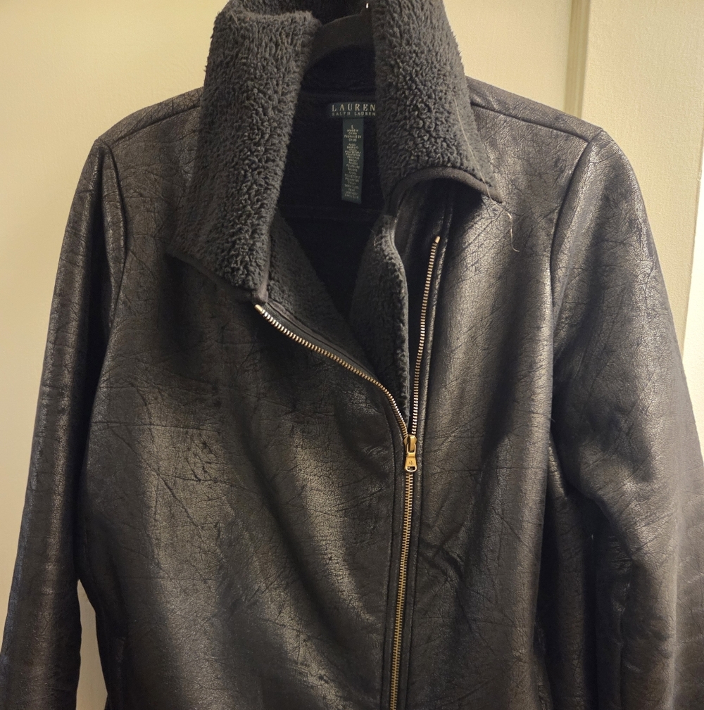 Lauren Black Faux Leather Jacket